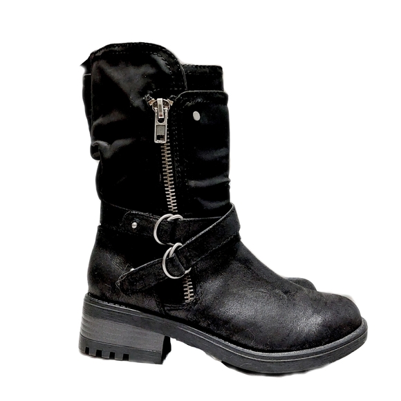 Carlos Santana Shoes - Carlos by Carlos Santana Womens Black Sawyer Biker/ Moto Boot Size 7M NEW!